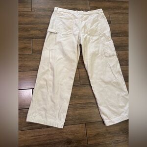 No Boundaries Men’s Wide Leg Pants Cream/tan 38X31 -Baggy Carpenter Pants